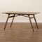 Baxton Studio Saxton Mid-Century Modern Transitional Walnut Brown Finished Wood Dining Table 186-11866-Zoro - alternate 2